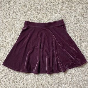 Frenchi Velvet Purple Skirt